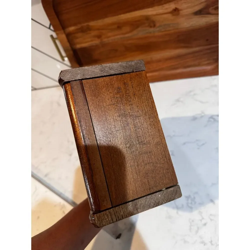 Good Wood International recipe catchall wooden box w/Marmalade goose apple tile